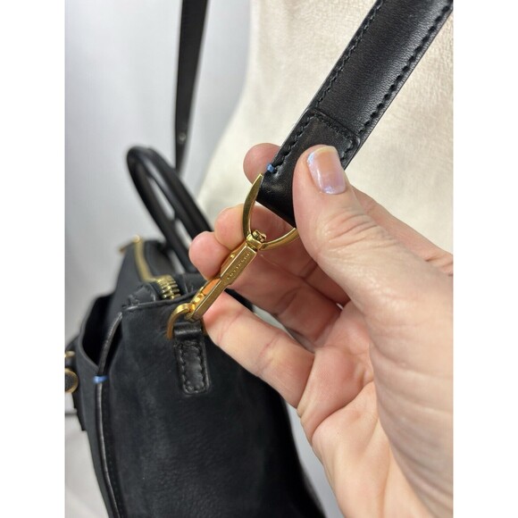 Smythson of Bond St Eliot Mini Tote Black Leather Top Handle Bag Crossbody - Picture 3 of 14